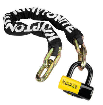 Kryptonite Cadena Antirrobo New York Fahgettaboudit 14mmx100cm Disc 15mm Negro/Amarillo