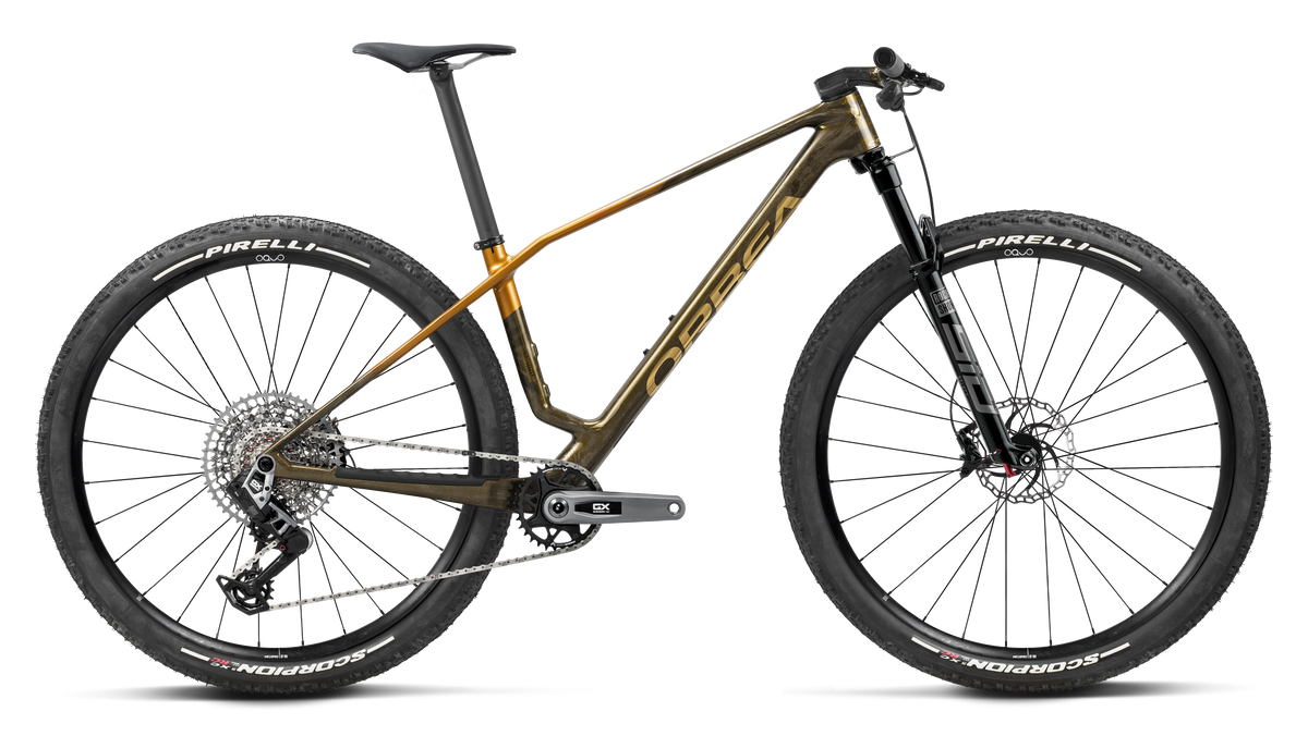 Bicicletas MTB XC Orbea Alma M-PRO 2027 Caramel Carbon View/Leo Orange Gloss